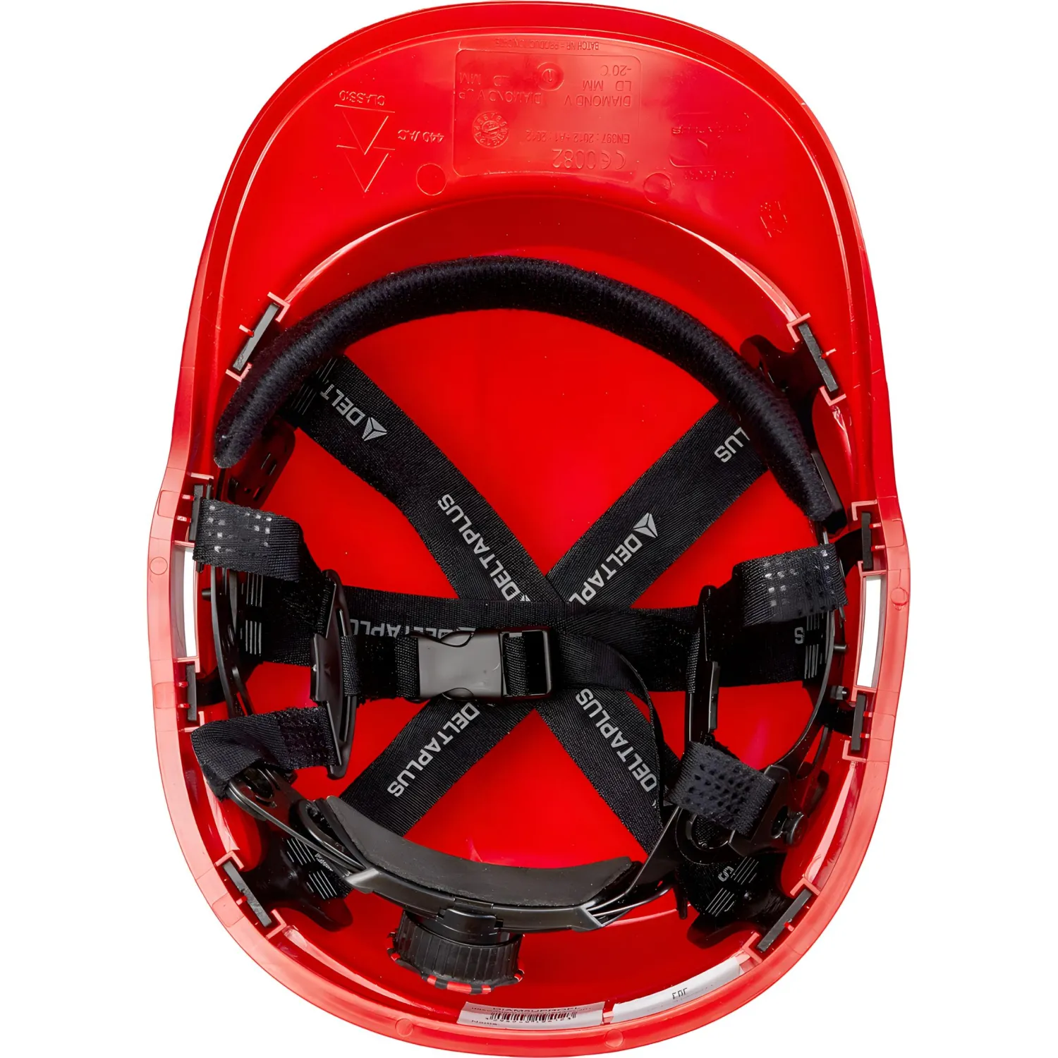 Каска защитная DELTA PLUS BASEBALL DIAMOND V UP, красная (DIAM5UPROFL) - фото 4