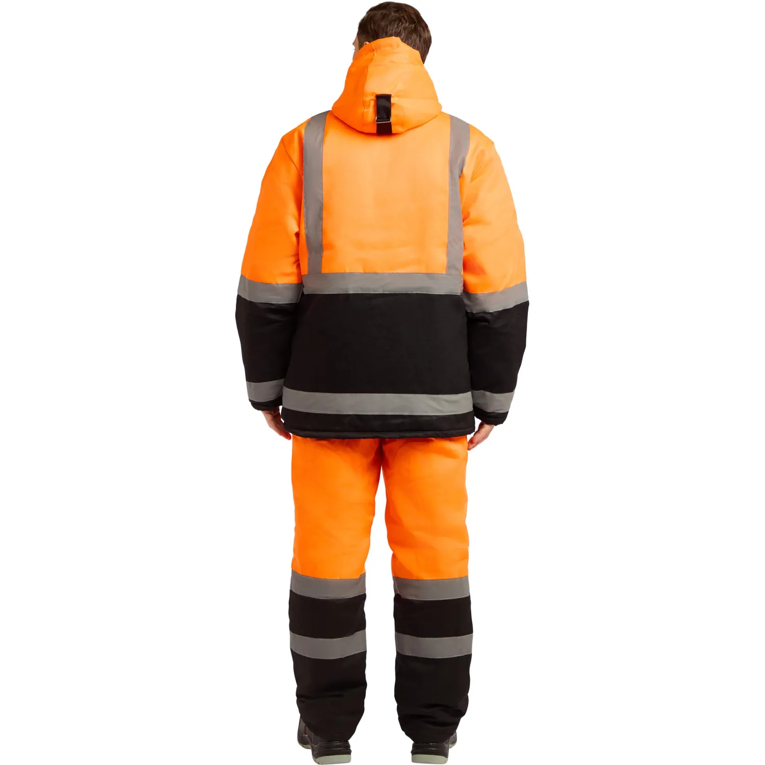 Костюм зим муж (куртка,пк) зд01 оранж/чер 120-124/170-176 - фото 4