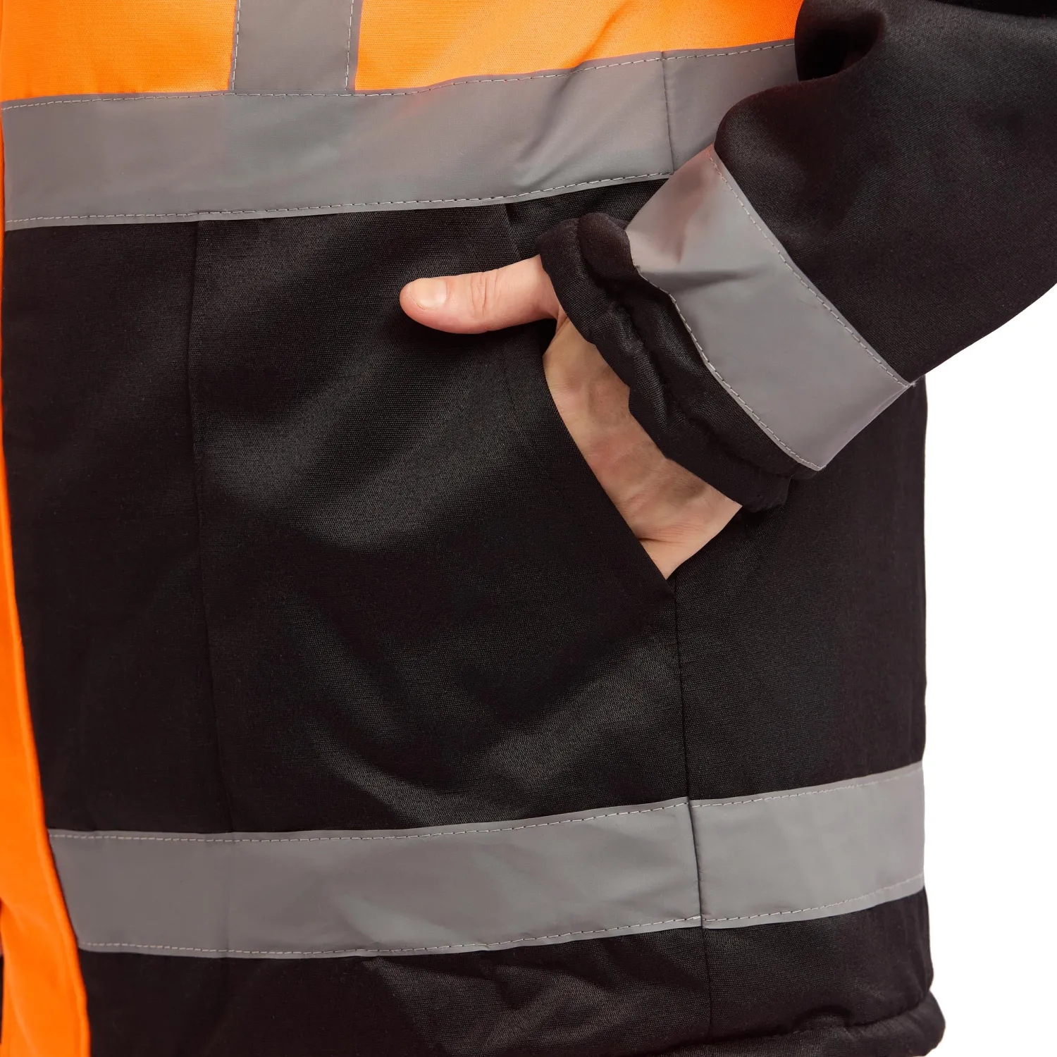 Костюм зимний муж. зд01-КПК оранж./черн. (р.44-46) 182-188 - фото 9