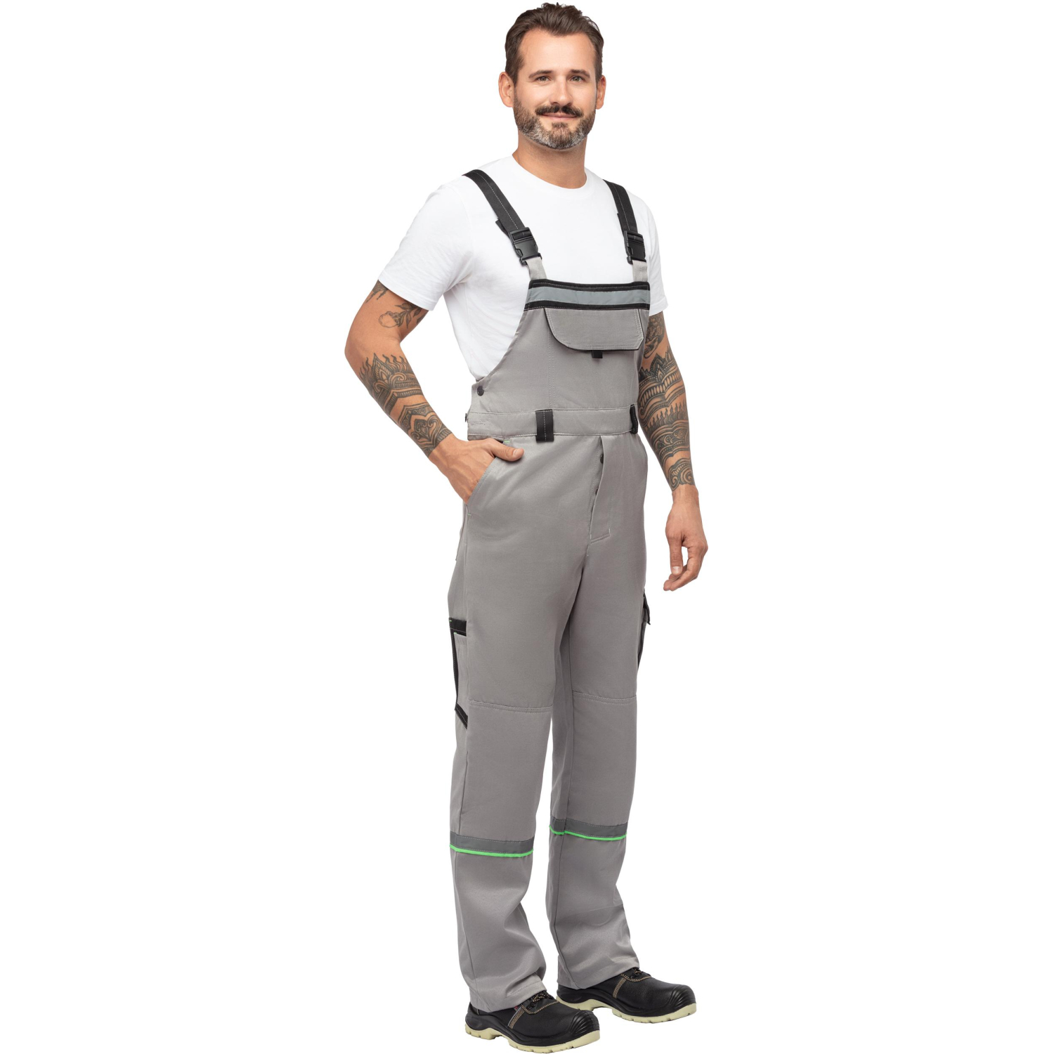 Костюм рабочий летний муж. л26-КПК сер/черн (р.44-46) 170-176 - фото 7