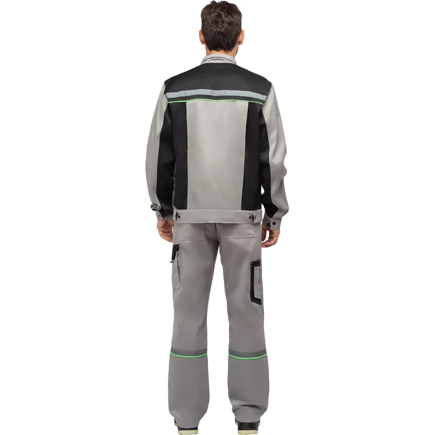 Костюм рабочий летний муж. л26-КПК сер/черн (р.56-58) 170-176 - фото 4