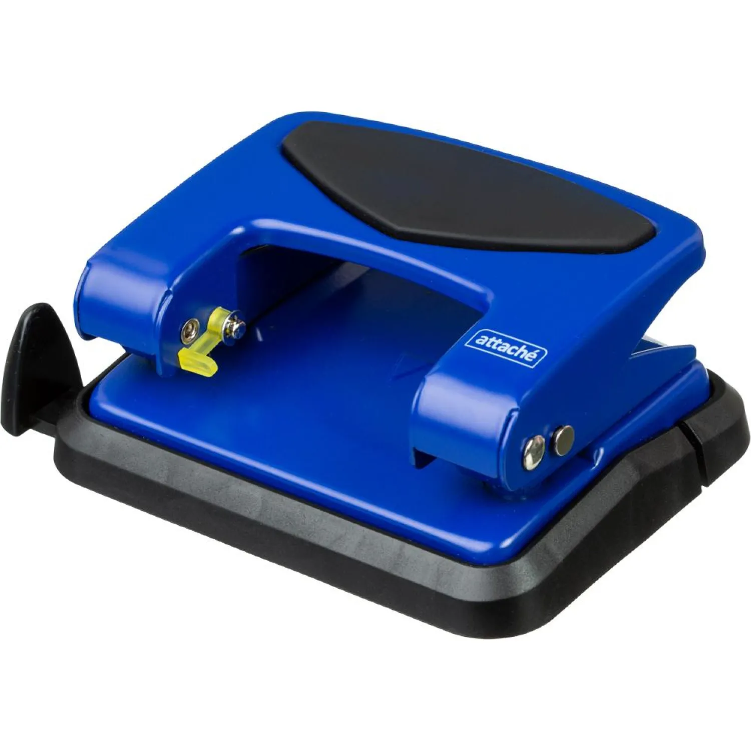 Дырокол Attache до 25 листов, с блокиратором, металлич., синий - фото 4
