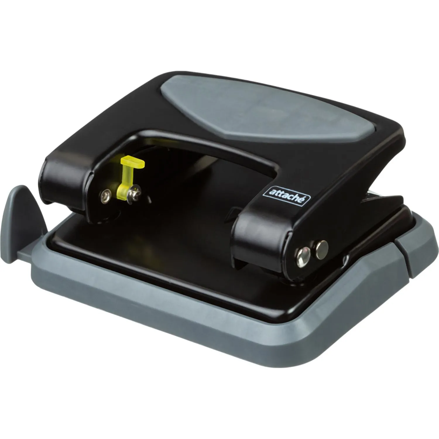 Дырокол Attache до 25 листов, с блокиратором, металлич., чёрный - фото 3