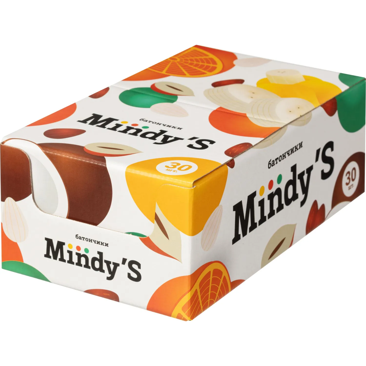 Батончик глазированный Mindy&#039;s Миндаль-Клюква, 30штx35г - фото 1