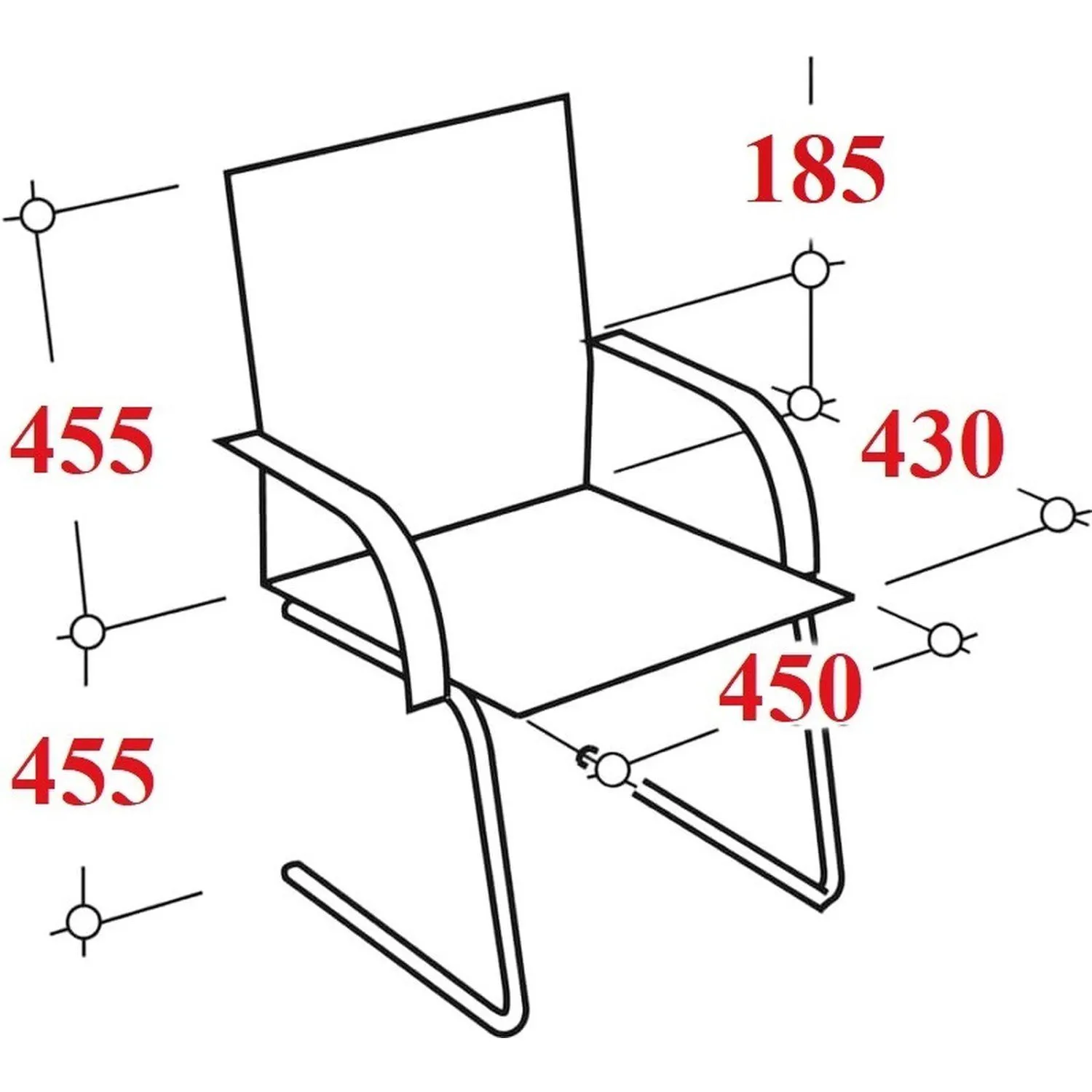 Конференц-кресло FA_SAMBA Silv к/з чёрный DO350/орех - фото 2
