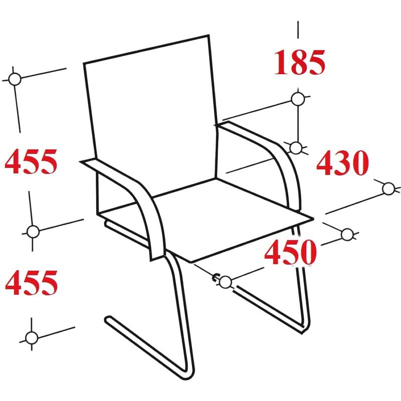 Конференц-кресло FA_SAMBA Silv к/з чёрный DO350/орех - фото 3
