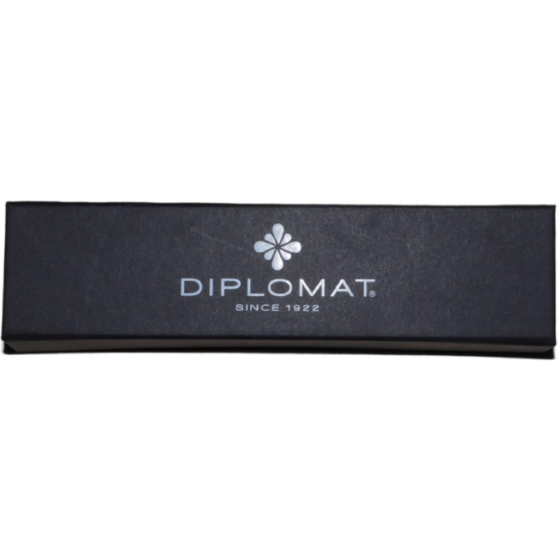 Ручка перьевая DIPLOMAT Traveller black lacquer F синий D10424950 - фото 7
