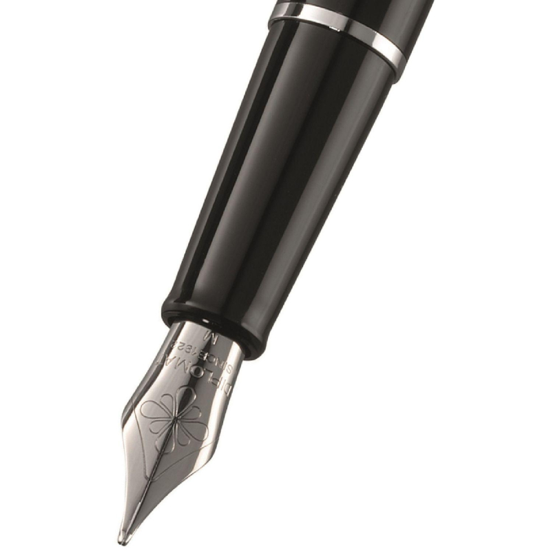 Ручка перьевая DIPLOMAT Traveller black lacquer F синий D10424950 - фото 3