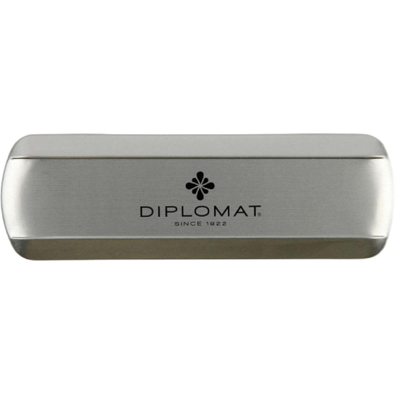 Роллер DIPLOMAT Traveller stainless steel gold синий D20000651 - фото 5
