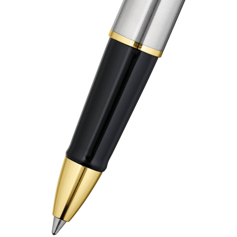 Роллер DIPLOMAT Traveller stainless steel gold синий D20000651 - фото 3