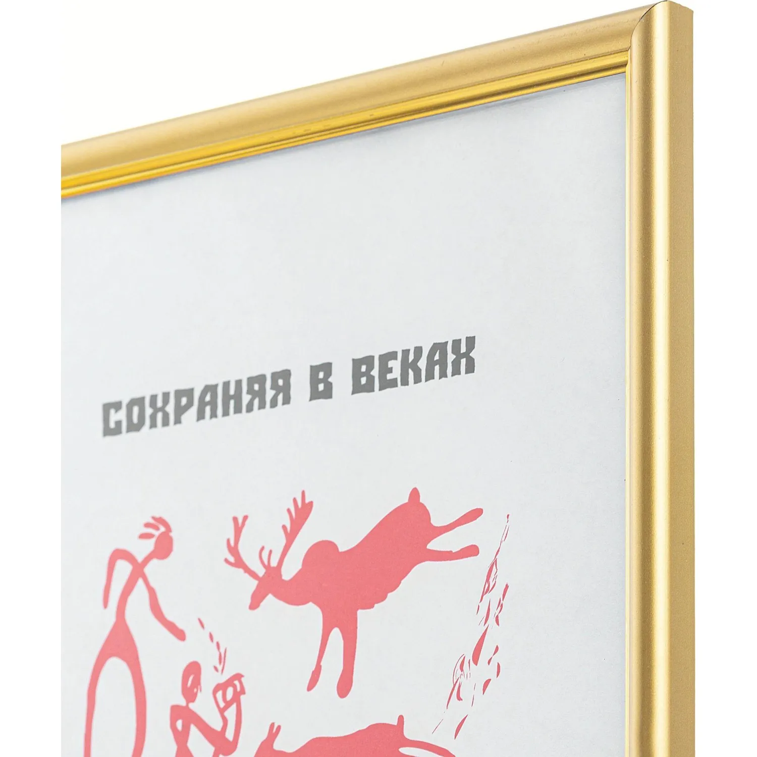 Рамка пластиковая 590 21x30 (A4) золото - фото 2