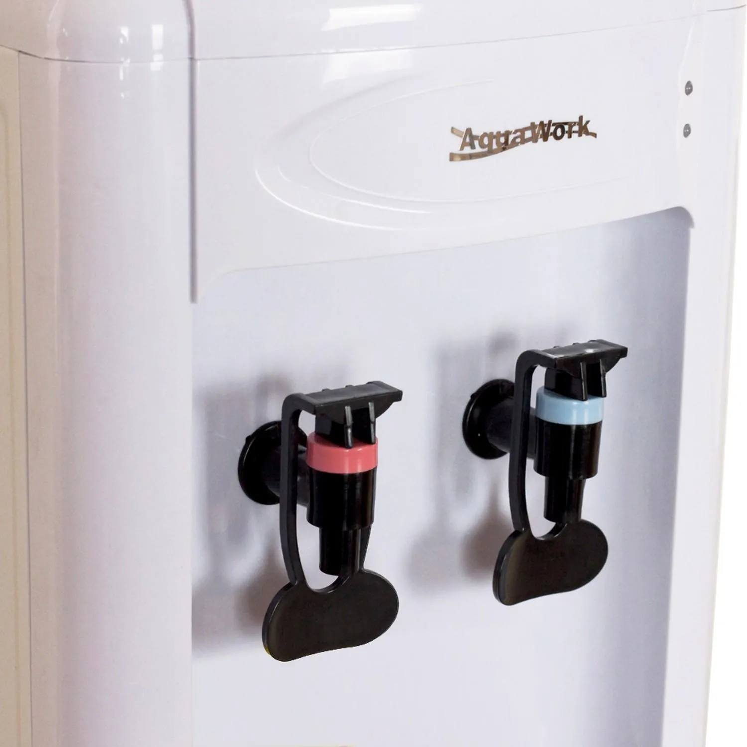 Кулер для воды Aqua Work 0.7LDR (бело-черный), эл.охл, нажим кружкой - фото 2