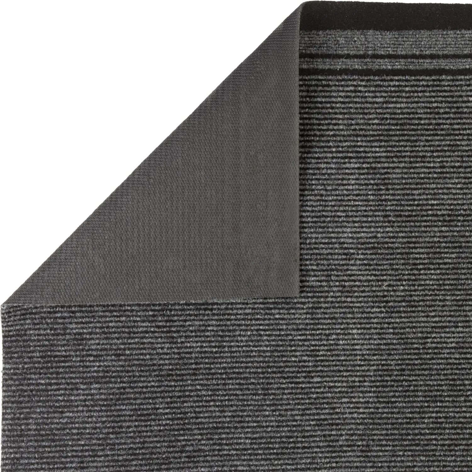 Коврик входной грязезащитный ворсовый дорожка 90x1000 см темно-серый-черный - фото 4