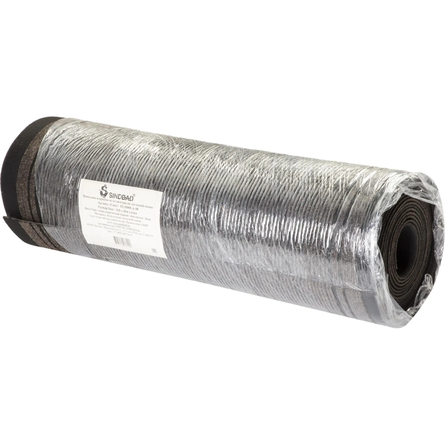 Коврик входной грязезащ ворс дорожка 90x1000см темно-корич-черн FL1000LA-08 - фото 5