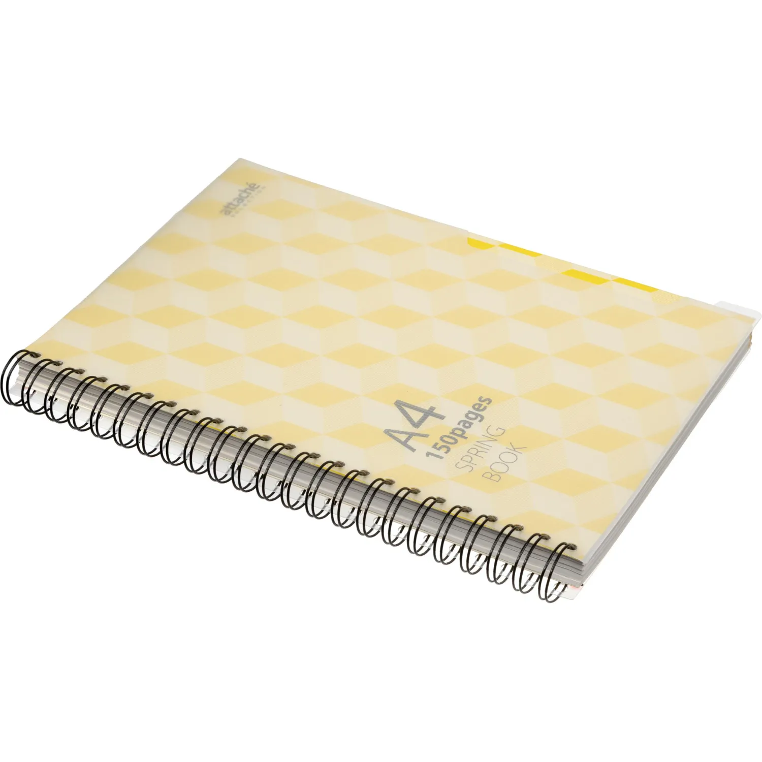Бизнес-тетрадь А4,150л,кл,плас.спир.Attache Selection SPRING BOOK жел 84232 - фото 4