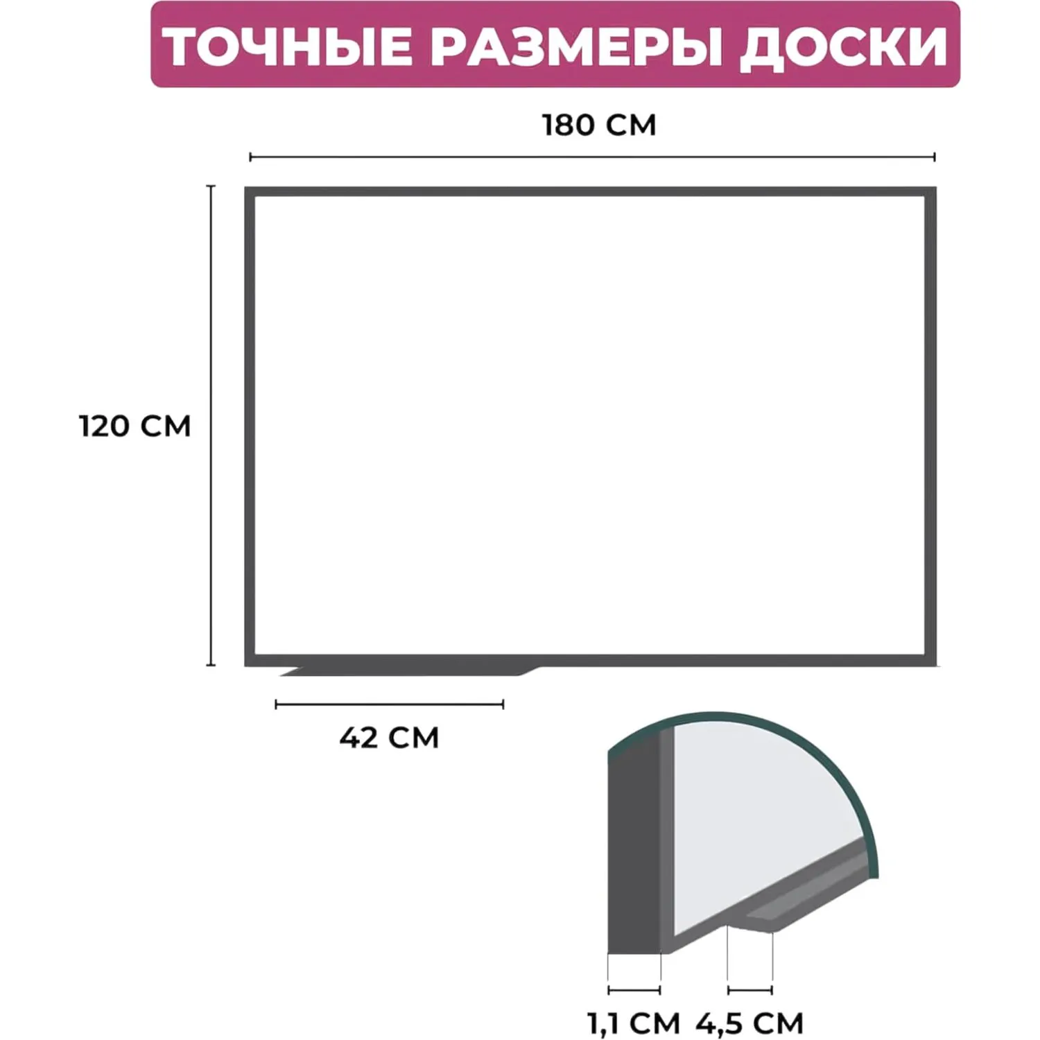 Доска магнитно-маркерная 120х180 Attache Economy лак - фото 2
