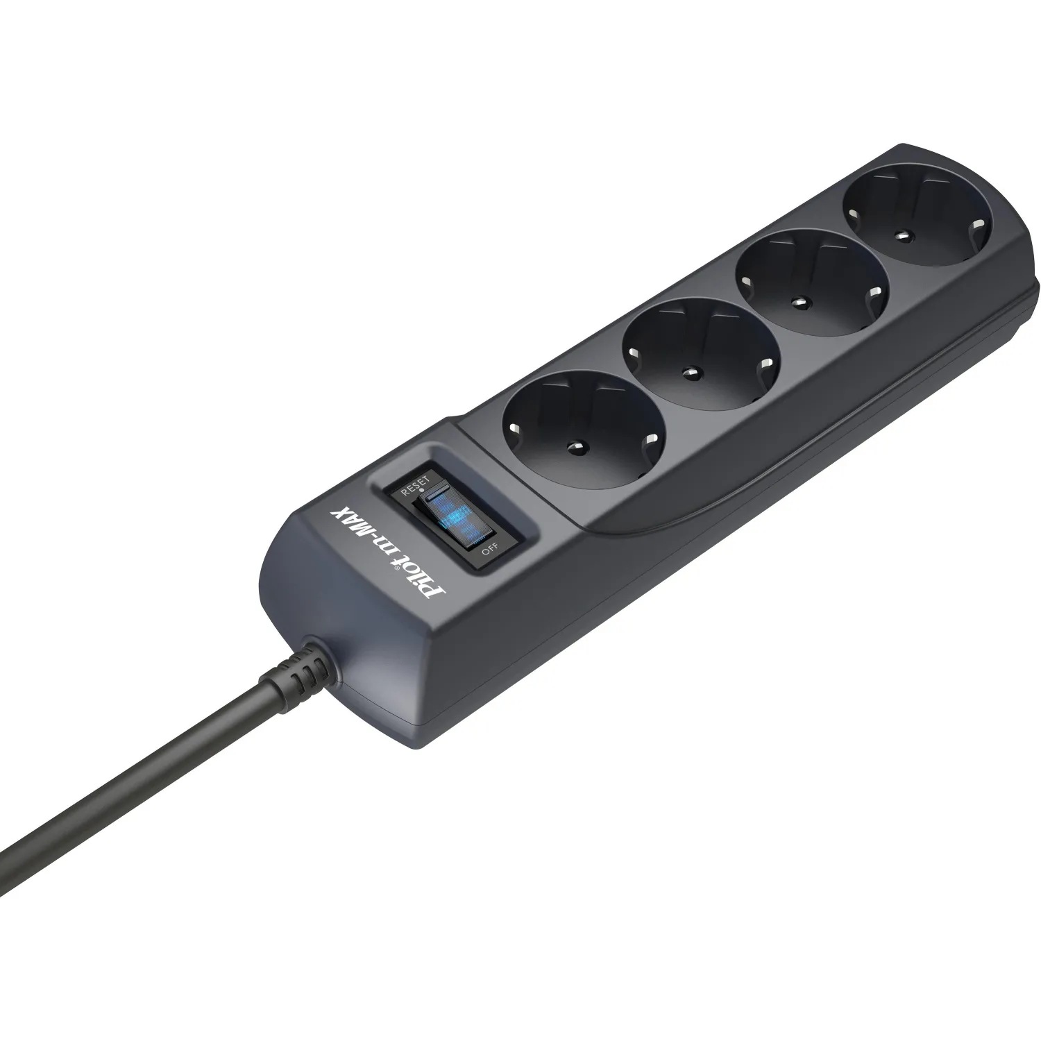 Сетевой фильтр PILOT m MAX (4/1,8м/16А/150Дж/темн.серый) - фото 4