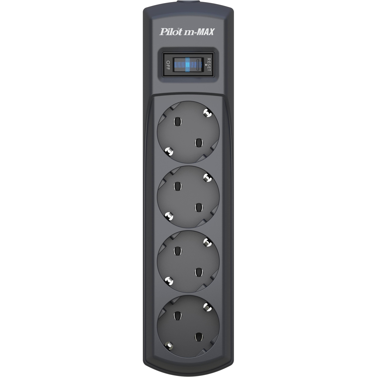 Сетевой фильтр PILOT m MAX (4/5м/16А/150Дж/темн.серый) - фото 2