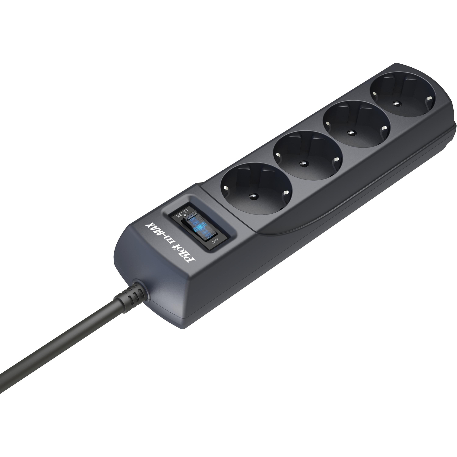 Сетевой фильтр PILOT m MAX (4/10м/16А/150Дж/темн.серый) - фото 4