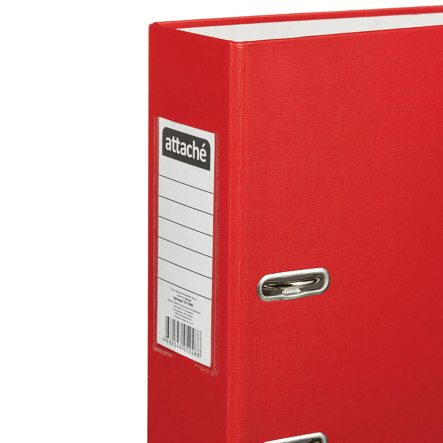 Папка-регистратор с арочн.мех.Attache Экономи 80 мм,красный,ПБП1,карм.кор - фото 5