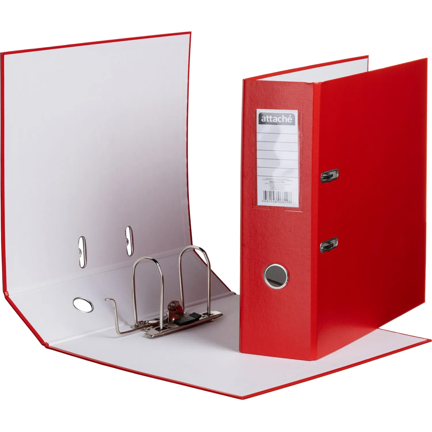 Папка-регистратор с арочн.мехAttacheSelection Экономи 90мм,крас,ПБП1,карм.к - фото 4