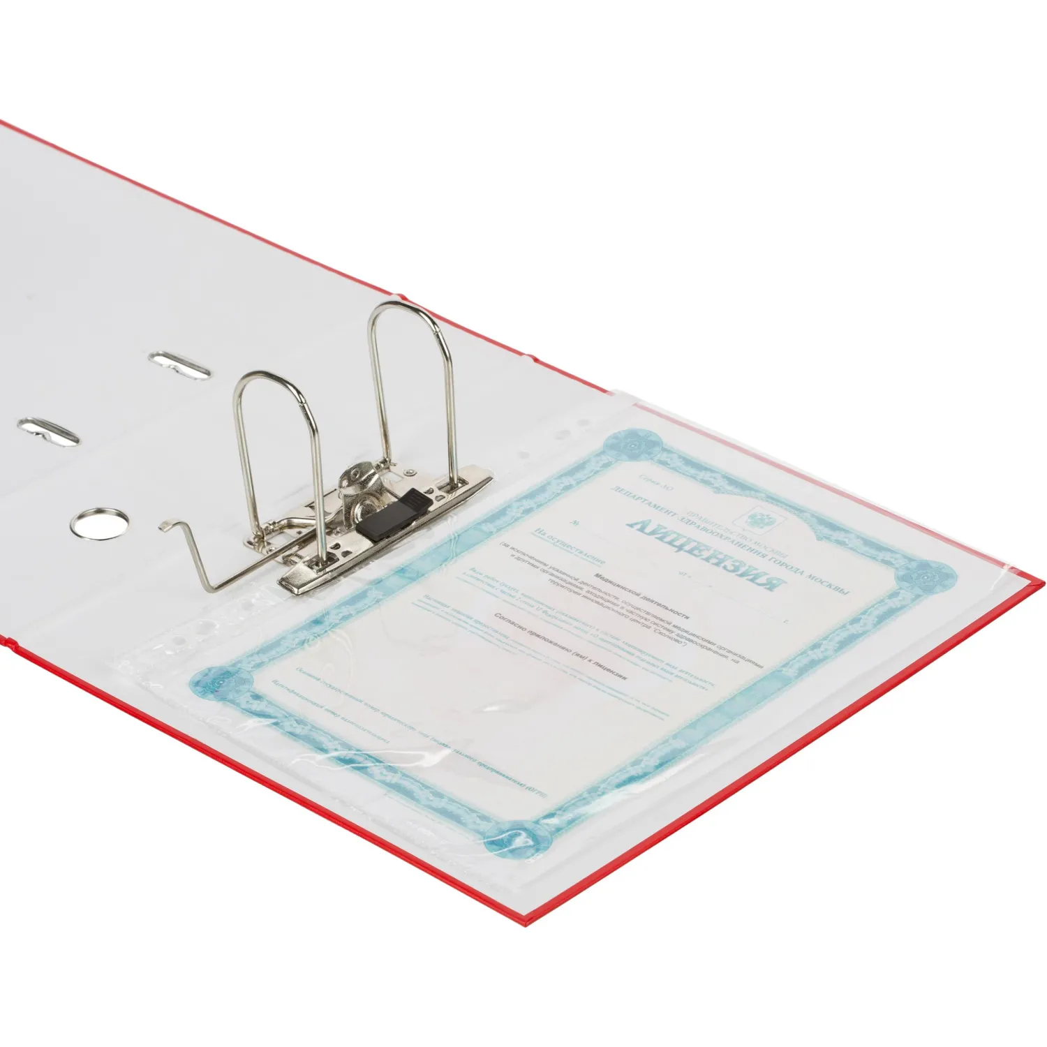 Папка-регистратор с арочн.мехAttacheSelection Экономи 90мм,крас,ПБП1,карм.к - фото 7