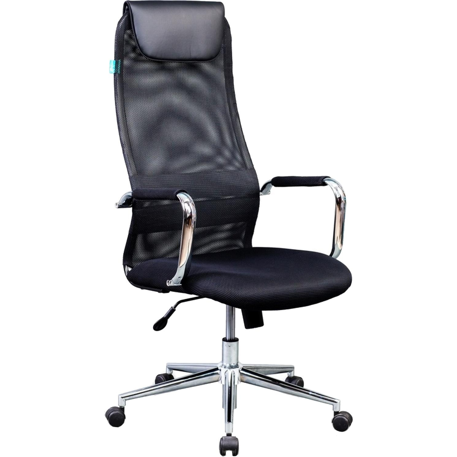 Кресло VB_Бюрократ KB-9N/BLACK ткань,сетка черный TW-01 TW-11, хром - фото 1