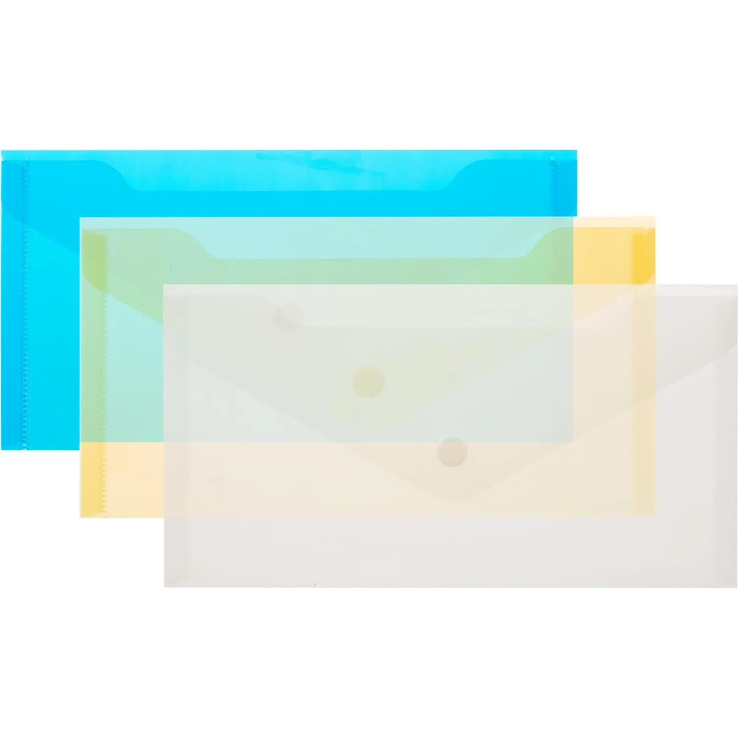 Папка-конверт на кнопке С6 224x119мм, 180мкм, Attache ассорти, 10шт.уп - фото 2