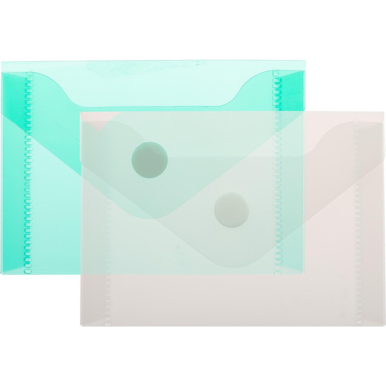 Папка-конверт на кнопке А7 105x74мм 180 мкм  ассорти,Attache  20шт.уп - фото 2