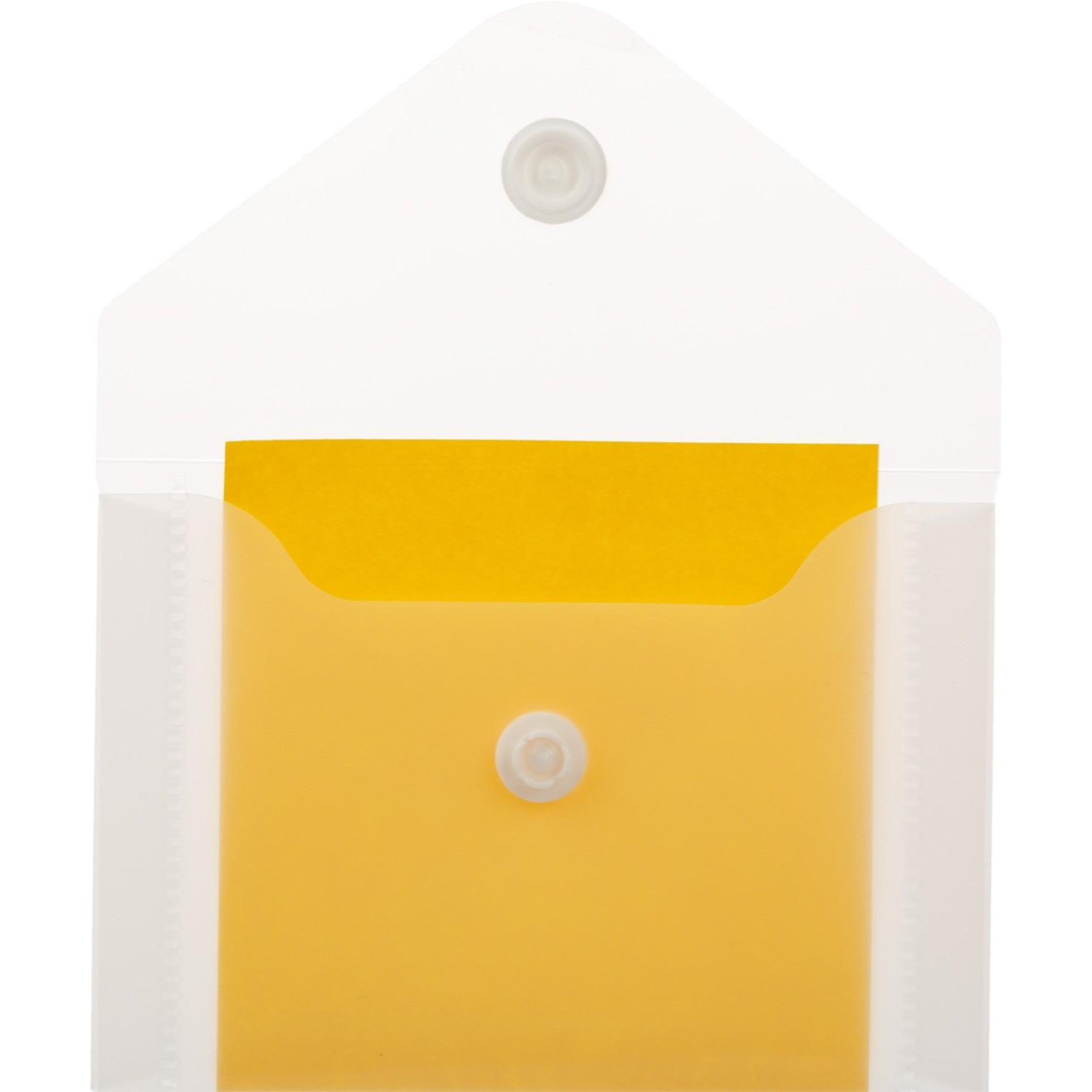 Папка-конверт на кнопке А7 105x74мм 180 мкм  ассорти,Attache  20шт.уп - фото 4