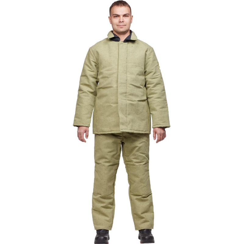 Костюм сварщика брезентовый утепл. кур/бр (модель КС02ПР) (48-50) 170-176 - фото 1