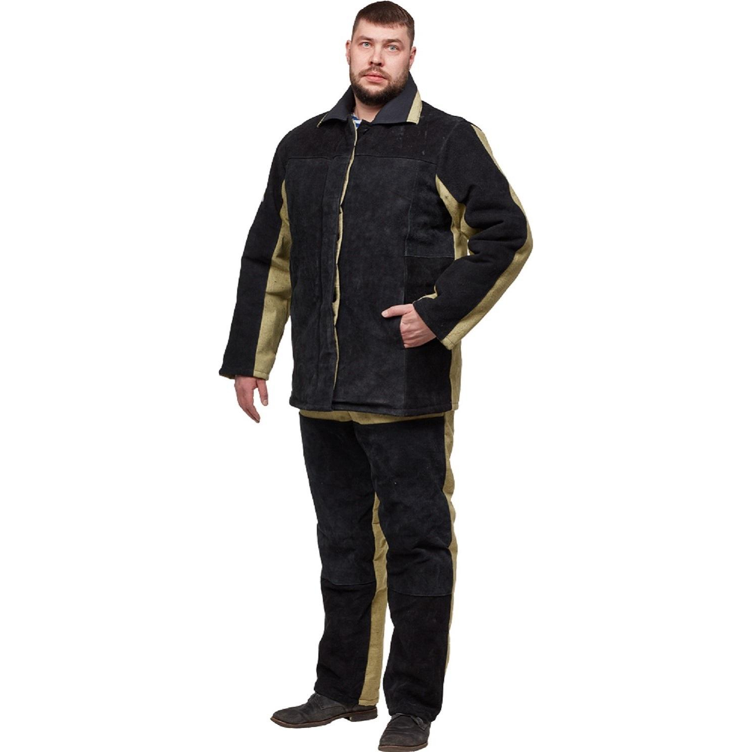 Костюм сварщика брезент+спилок утепл. КБР (арт. КС21ПР) 48-50/182-188 - фото 3