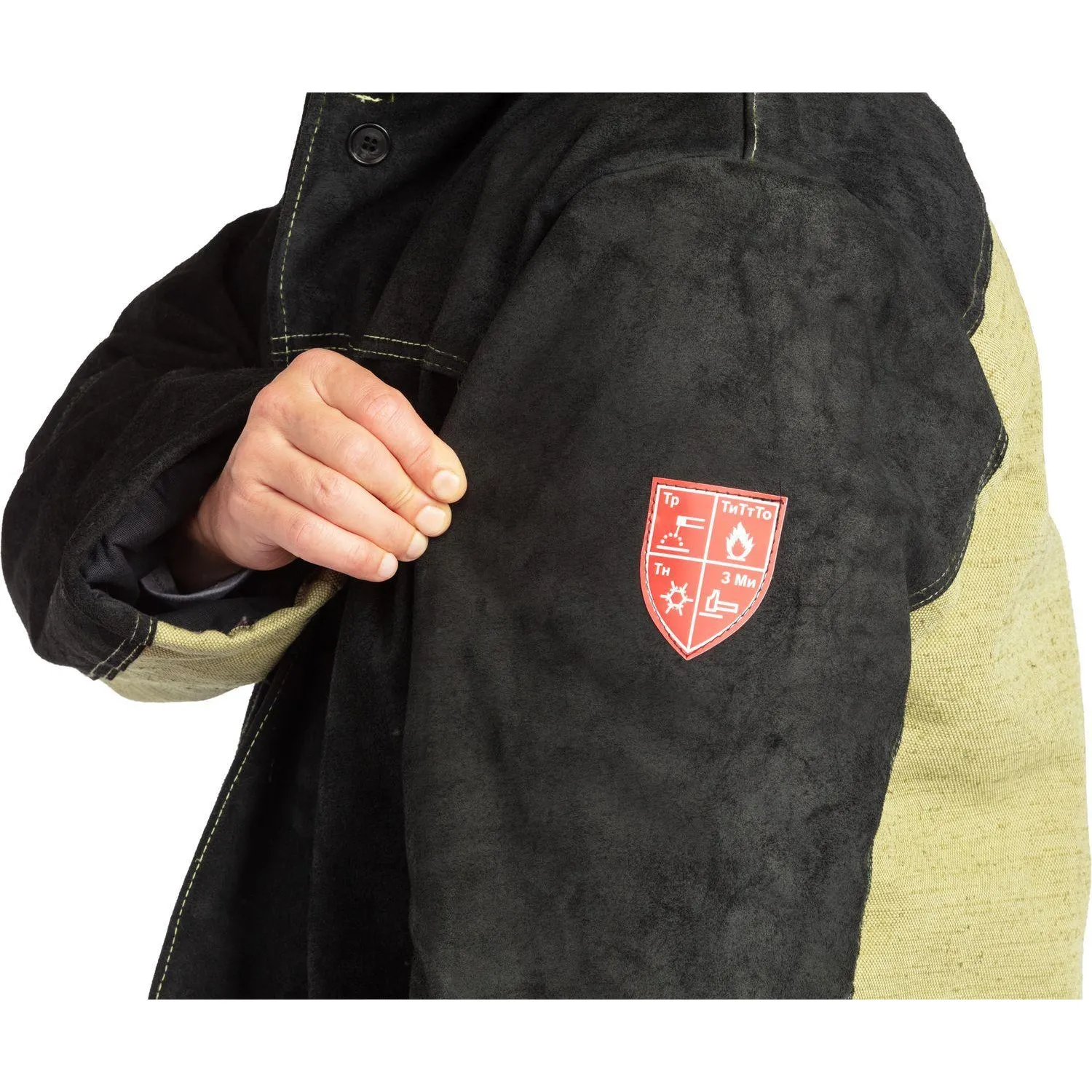 Костюм сварщика брезент+спилок утепл. КБР (арт. КС21ПР) 48-50/182-188 - фото 10