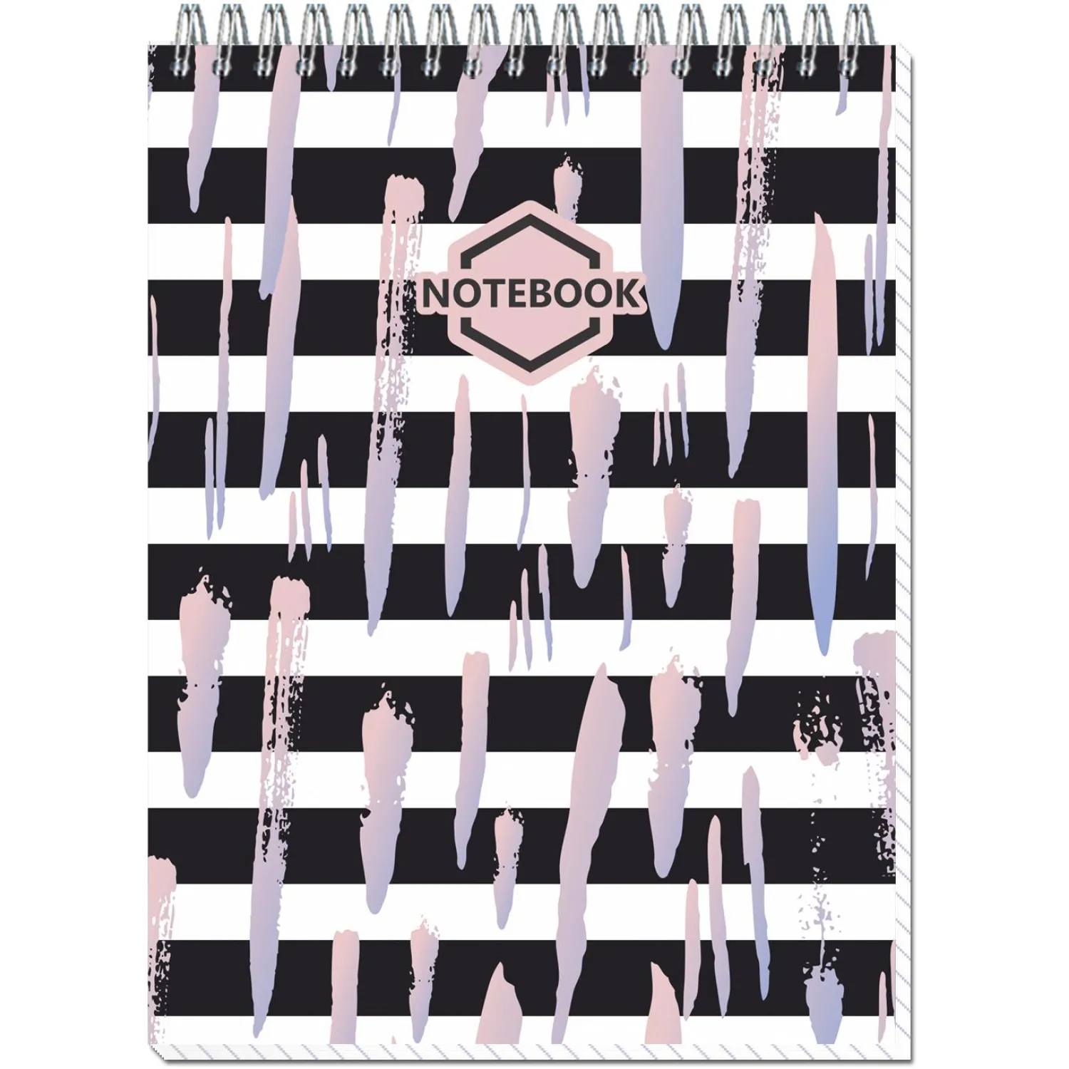 Блокнот А5,80л,клетка,метал.гребень,цв.обложка Стильный Офис 2737 в ассорт - фото 4