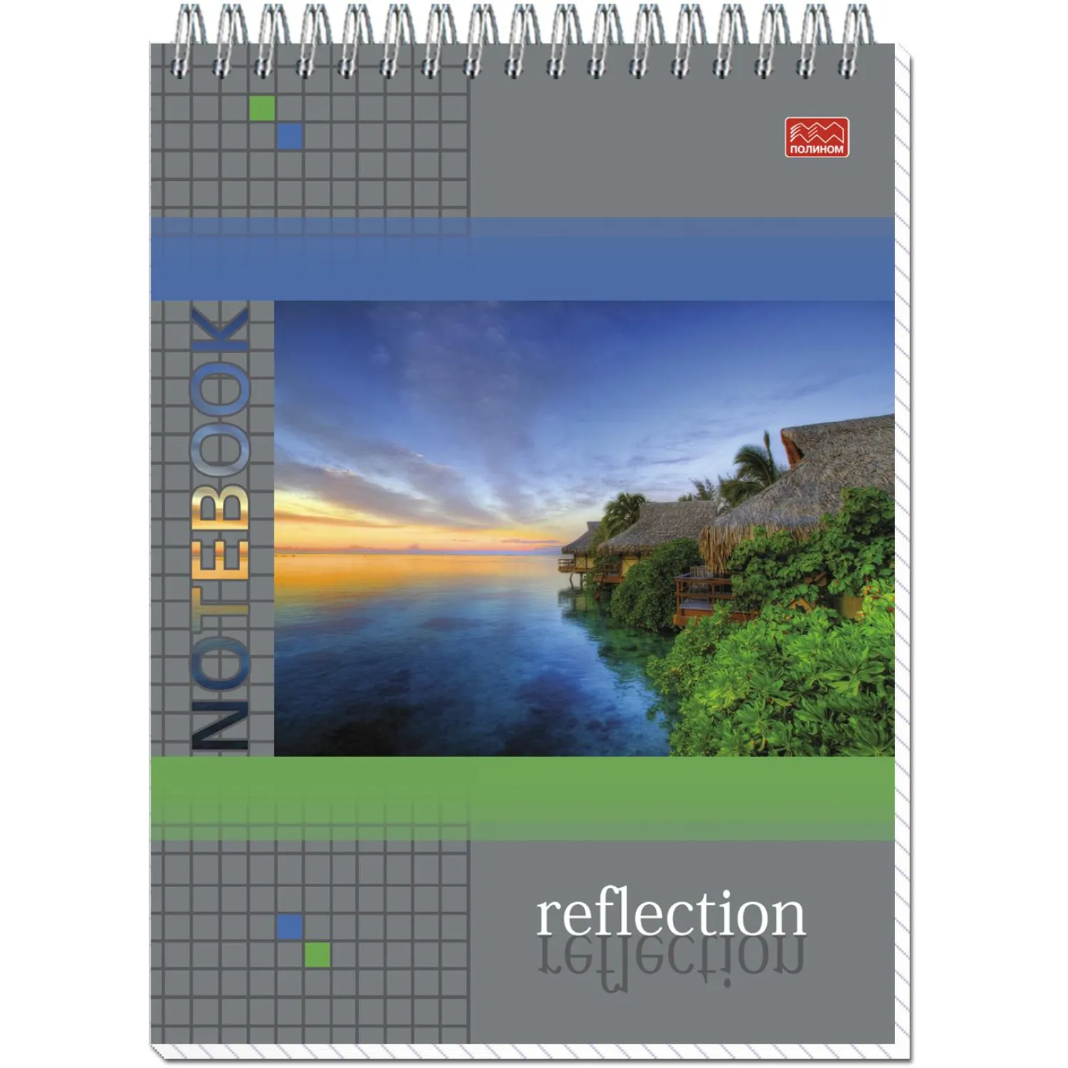 Блокнот А5,80л,клетка,метал.гребень,цв.обложка Природа 8с12 в ассорт - фото 3