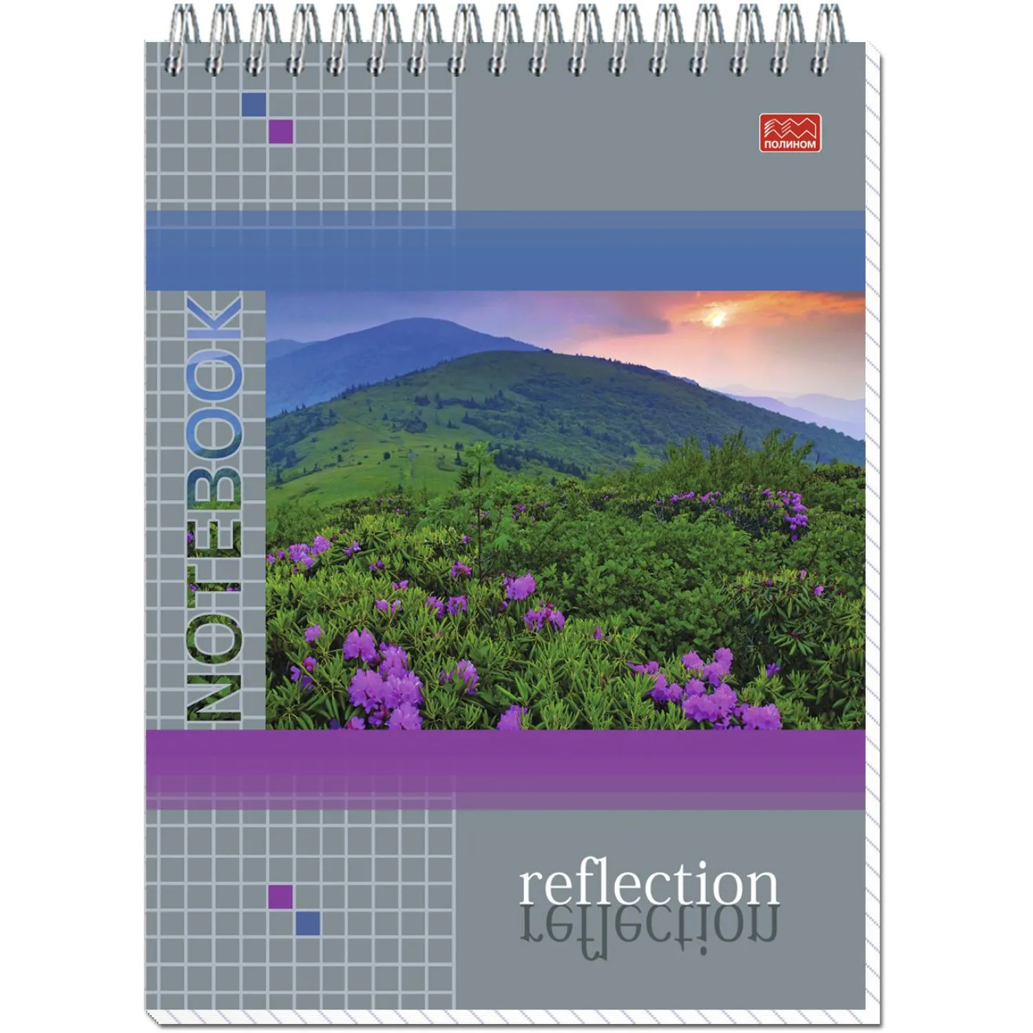 Блокнот А5,80л,клетка,метал.гребень,цв.обложка Природа 8с12 в ассорт - фото 4