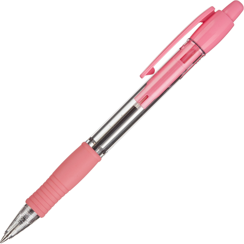 Ручка шариковая автомат. BPGP-10R-F P SUPER GRIP син,масл,манж,роз.к - фото 1