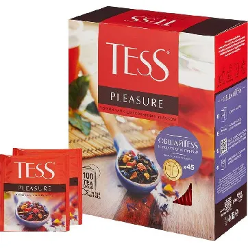 Чай черный TESS Плэжа с шиповником и яблоком 100 пак/уп,730056 - фото 1