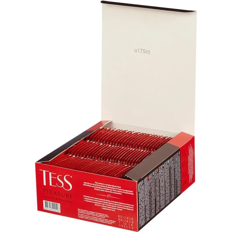 Чай черный TESS Плэжа с шиповником и яблоком 100 пак/уп,730056 - фото 2
