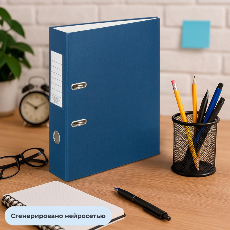 Папка-регистратор ,80 мм Элементари ,син Экономи,б/мет угол,ПБП1,карм.кор - фото 14