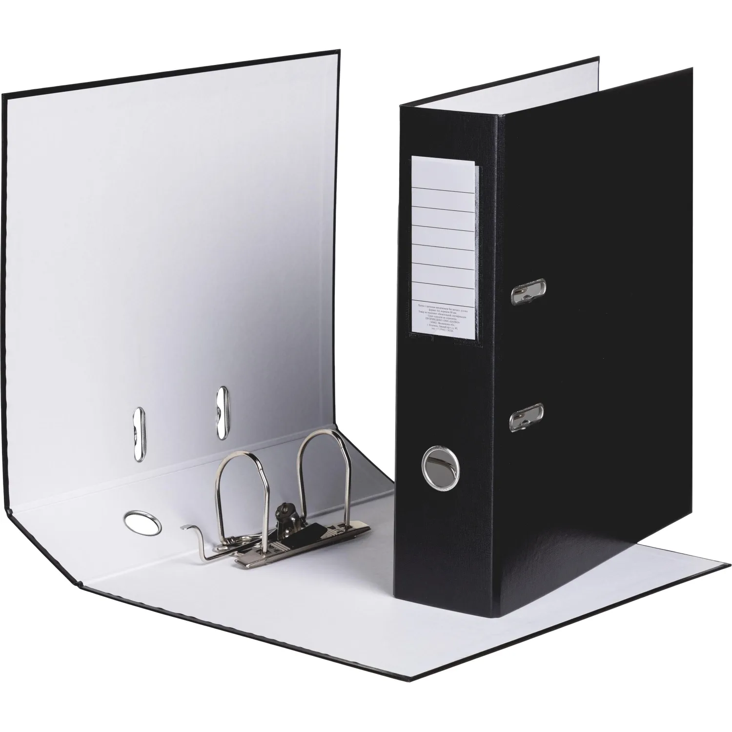 Папка-регистратор ,80 мм Элементари ,черн Экономи,б/мет угол,ПБП1,карм.кор - фото 4