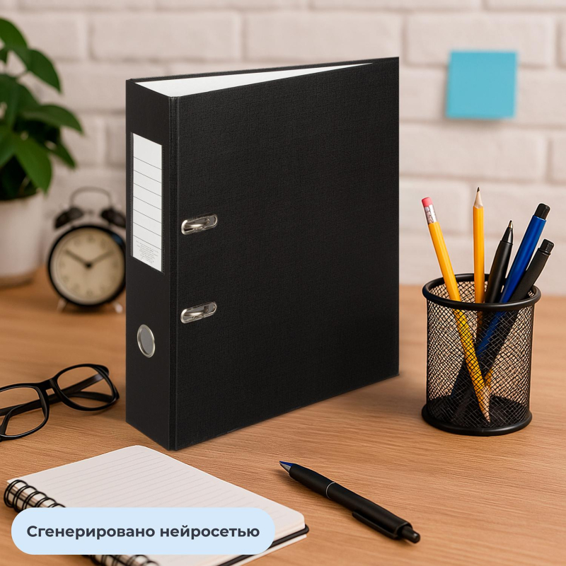 Папка-регистратор ,80 мм Элементари ,черн Экономи,б/мет угол,ПБП1,карм.кор - фото 12