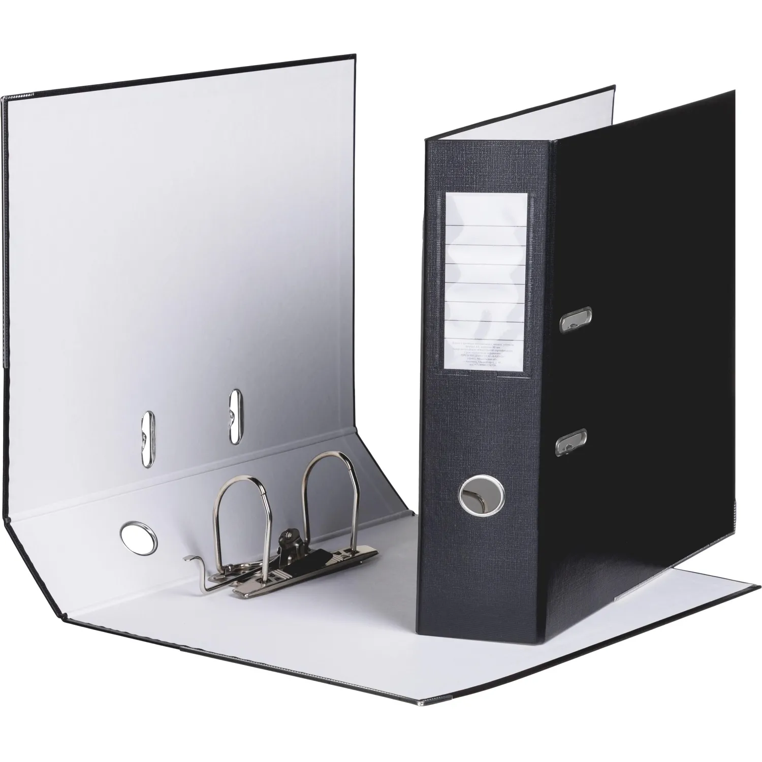 Папка-регистратор ,80 мм Элементари,черны Экономи,мет уголк,ПБП1,карм.кор - фото 4