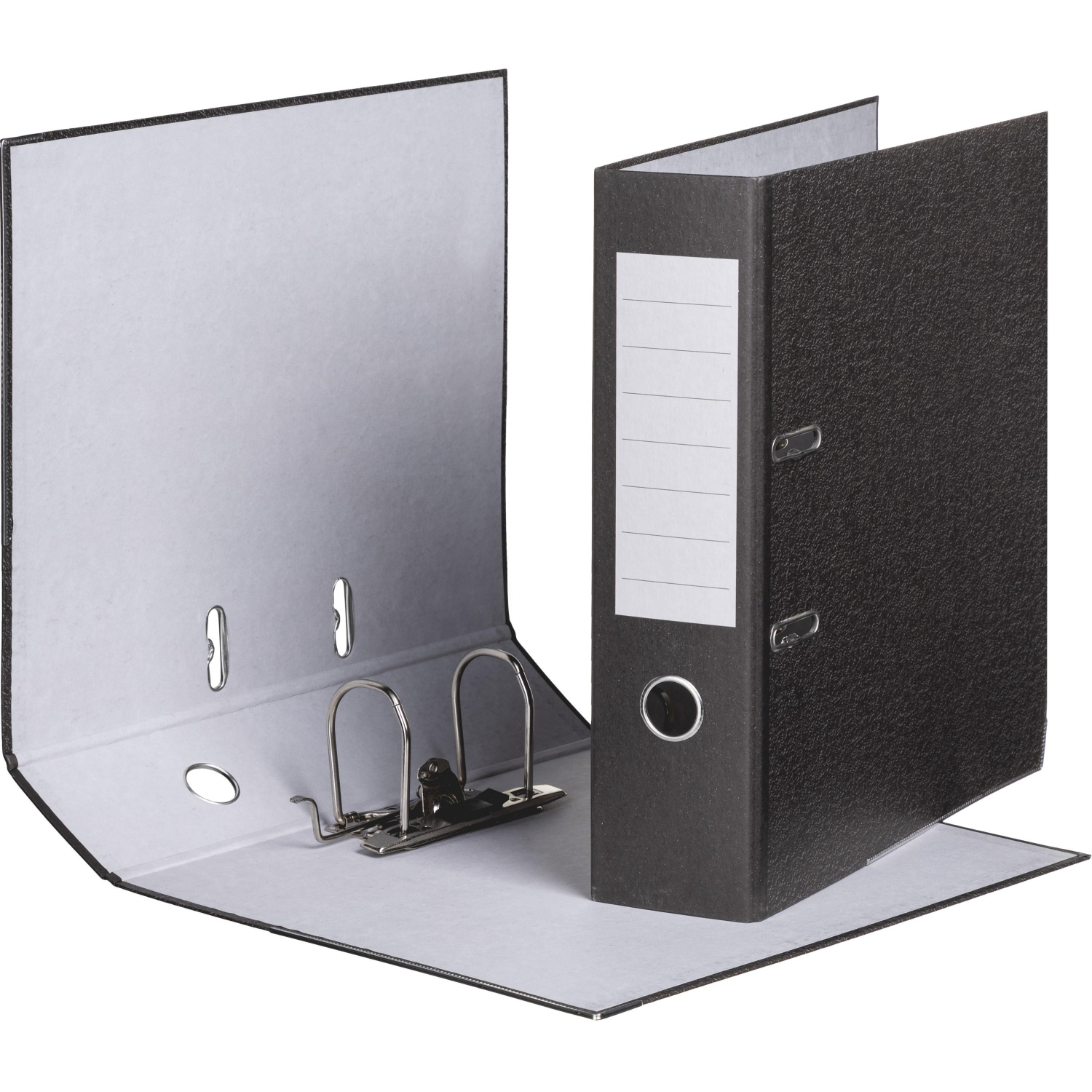 Папка-регистратор мрамор ,80 мм Элементари , мет уголк.,бум./бум.,черн - фото 4