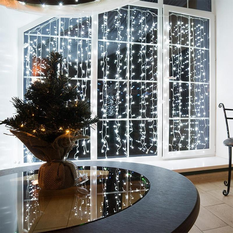 Гирлянда светодиодная Дождь 1,5x1,5 м, 144 LED, мерцание, белый,  235-035 - фото 3