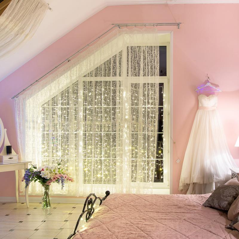 Гирлянда светодиодная Дождь 2,5x2 м, 300 LED, шарики, мерц, Теп бел 235-056 - фото 3