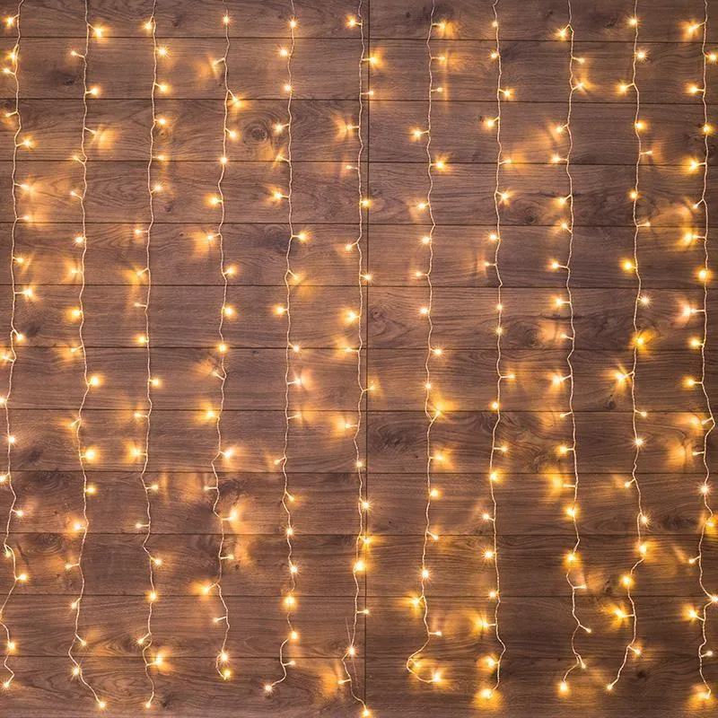 Гирлянда светодиодная Дождь 240LED, 2x3 м, МЕРЦАНИЕ, Теплый Белый 235-066 - фото 1