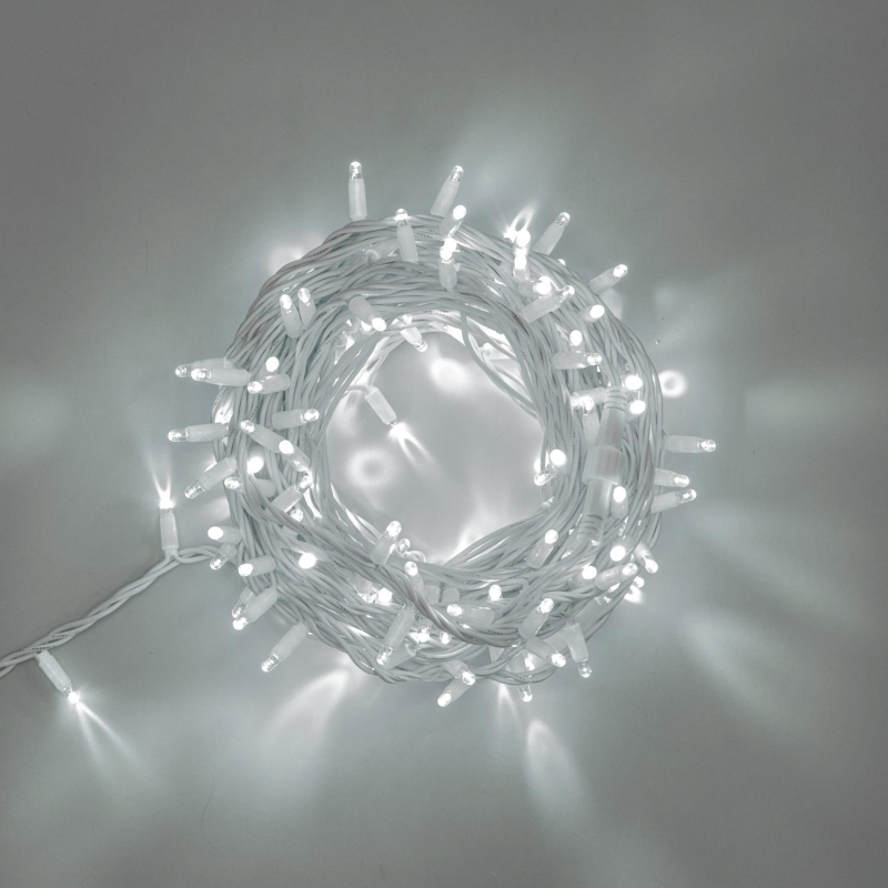 Гирлянда светодиодная Дюраплей LED 20м 200 LED белый каучук Белая 315-145 - фото 1