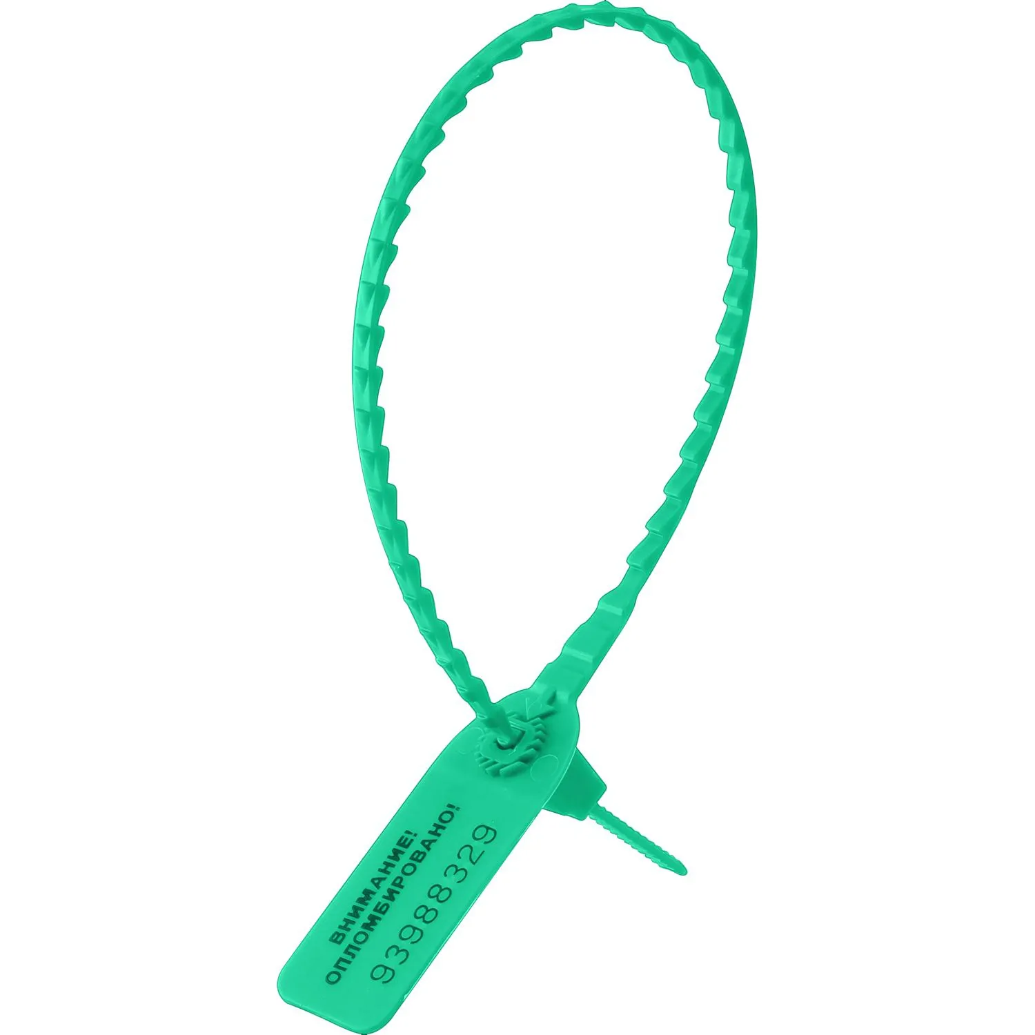 Пломба пластиковая номерная, одноразовая, 200 мм, зеленые, 1000 шт/ - фото 3