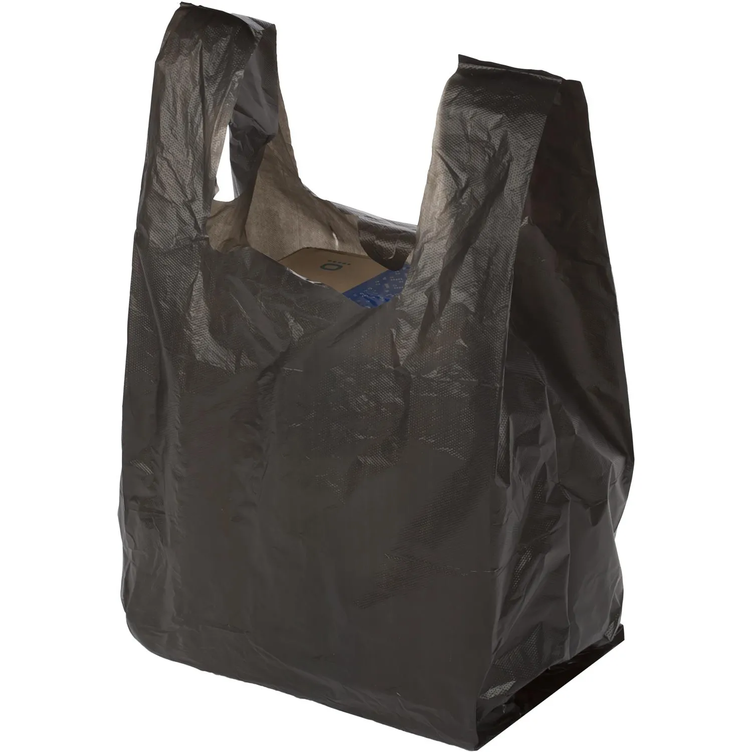 Пакет-майка усиленный ПНД, 40+18x70, черный, 30 мкм, 50 шт/уп, - фото 5